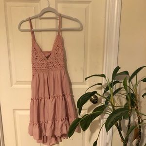 Cute summer pink flowy dress